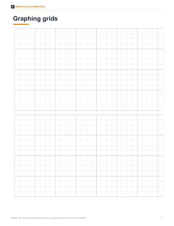 Preview of Printable Graphing Grid PDF